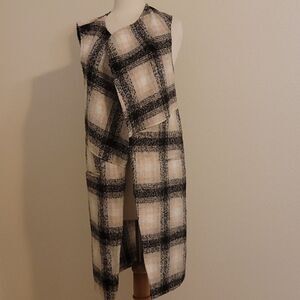 - BCBGeneration Plaid Flannel Vest xs
